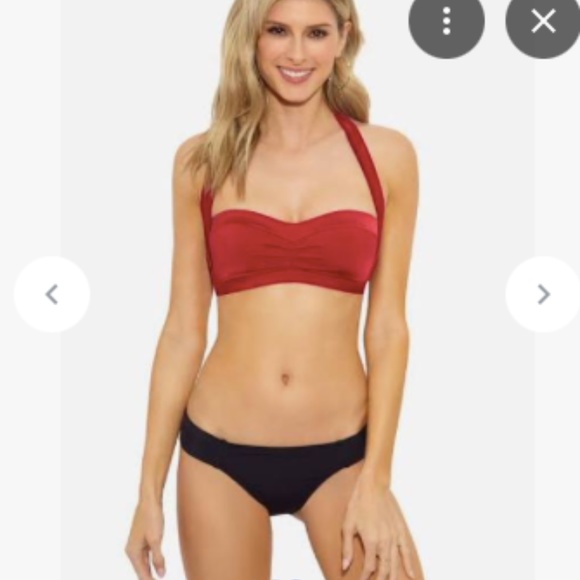 Everyday Sunday Black Bandeau Convertible Bikini Top, SZ 6 - Picture 10 of 14